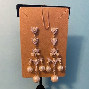 Pearl chandelier earrings